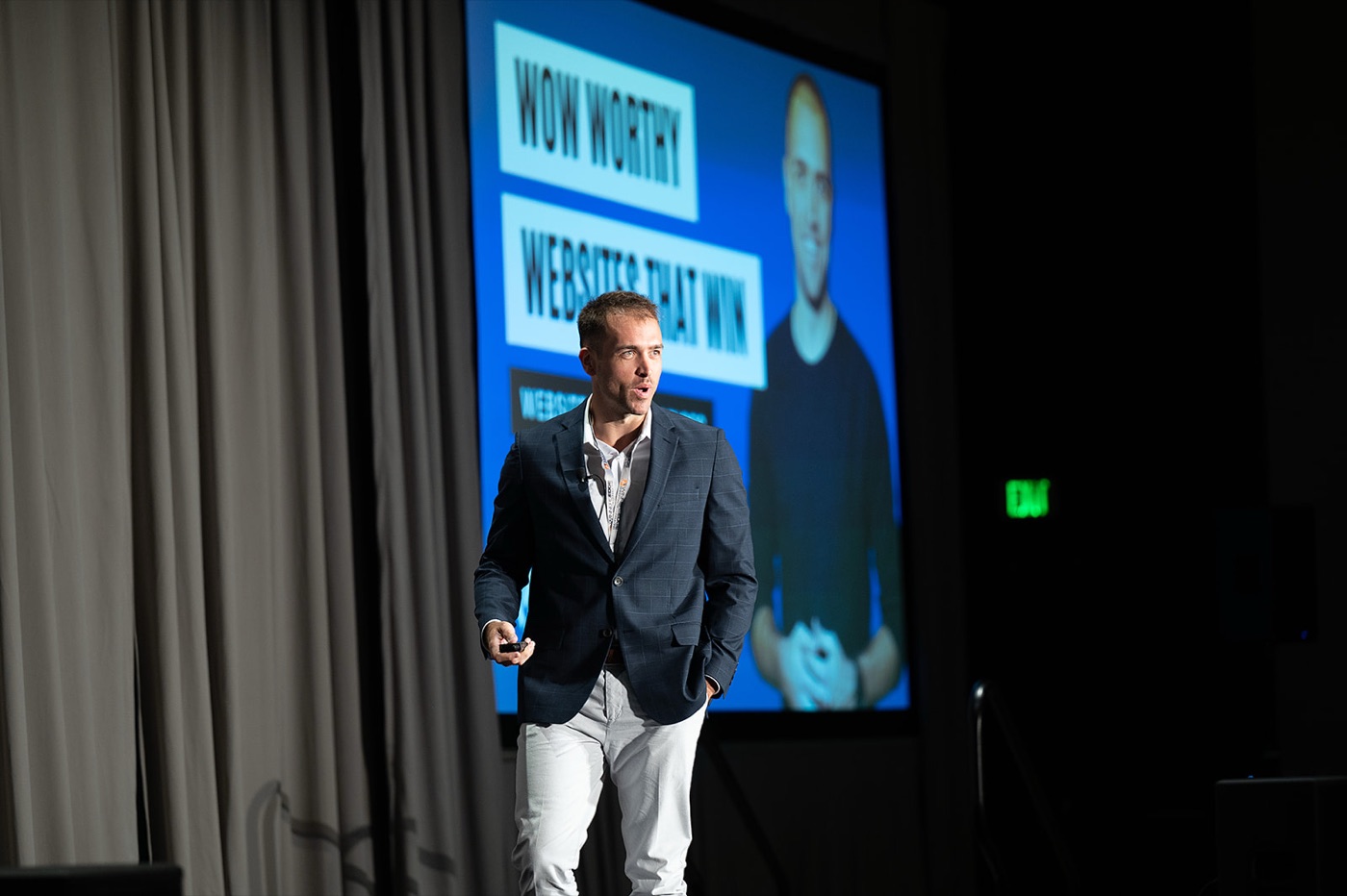 Nick Fischer delivering a keynote talk